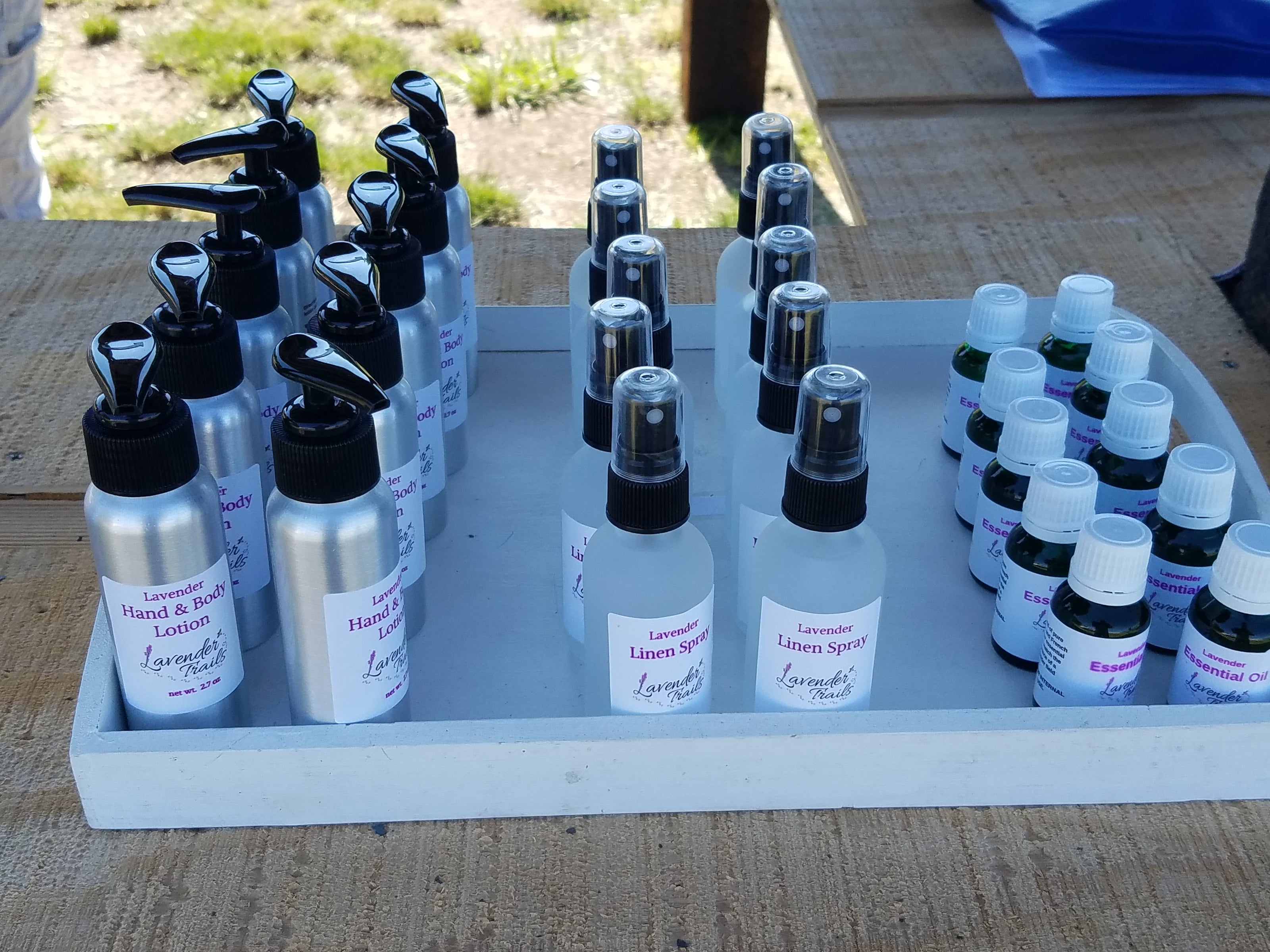 Lavender products, spray, lotion